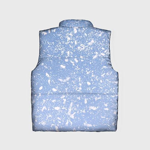 Детский жилет Белые хлопья на голубом фоне / 3D-Черный – фото 2