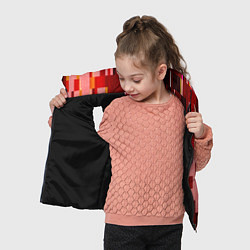 Детский жилет Красный глитч, цвет: 3D-черный — фото 2