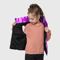 Детский жилет Розовый глитч, цвет: 3D-черный — фото 2