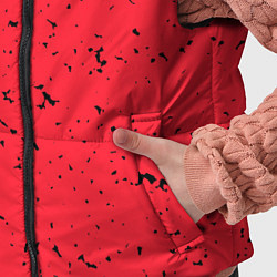 Детский жилет Насыщенный коралловый с чёрными вкраплениями, цвет: 3D-красный — фото 2