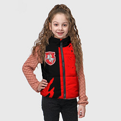 Детский жилет Белоруссия краски текстура, цвет: 3D-красный — фото 2