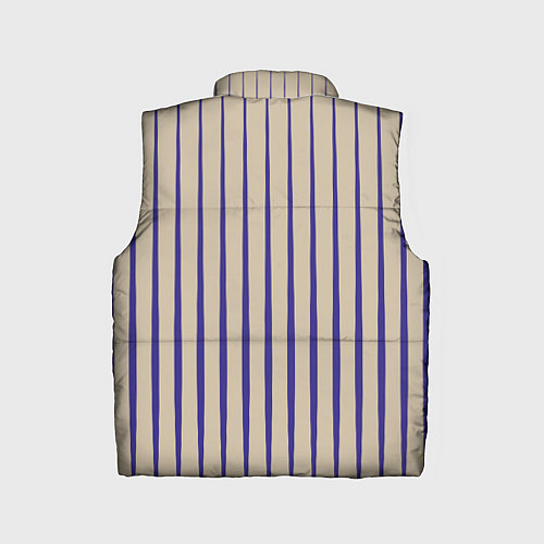 Детский жилет Синие вертикальные линии / 3D-Черный – фото 2