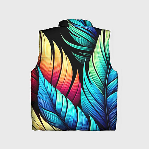 Детский жилет Color feathers - neon / 3D-Черный – фото 2
