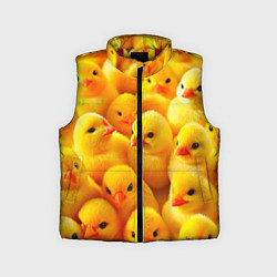 Детский жилет С желтыми цыплятами, цвет: 3D-красный