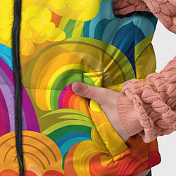 Детский жилет Радужные яркие волны, цвет: 3D-светло-серый — фото 2