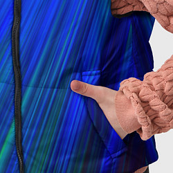 Детский жилет Неоновые синии линии, цвет: 3D-черный — фото 2