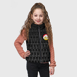 Детский жилет Осетия Алания герб на спине, цвет: 3D-черный — фото 2
