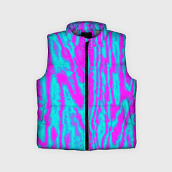 Детский жилет Абстрактные полосы неоновый, цвет: 3D-светло-серый