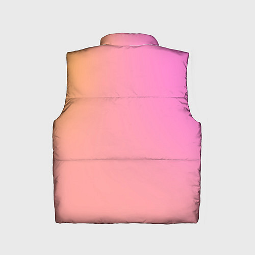 Детский жилет Розово-желтый градиент / 3D-Черный – фото 2