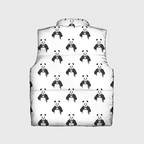 Детский жилет Panda love - pattern / 3D-Черный – фото 2