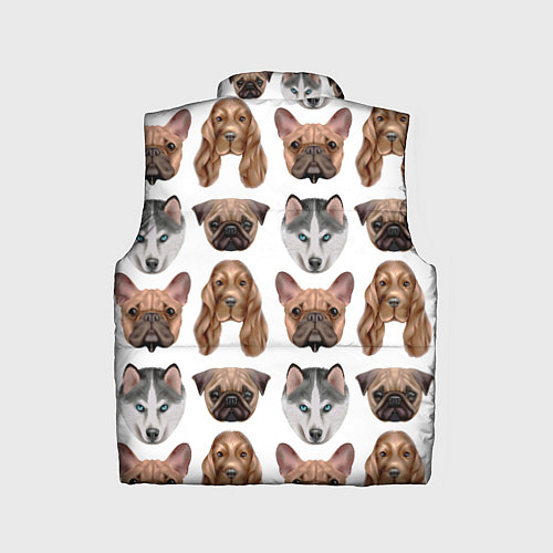 Детский жилет Текстура собак / 3D-Черный – фото 2