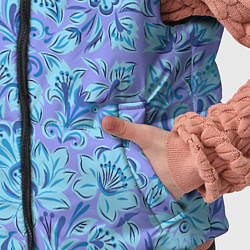 Детский жилет Узоры и цветы гжель паттерн, цвет: 3D-светло-серый — фото 2