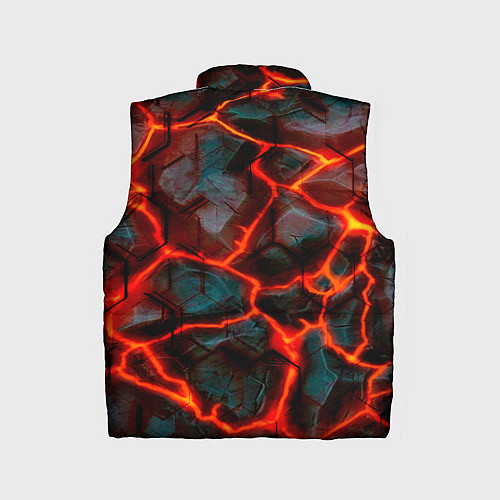 Детский жилет Трещины лавы / 3D-Черный – фото 2