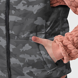 Детский жилет Тёмный камуфляж из рыб, цвет: 3D-черный — фото 2