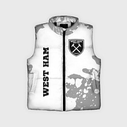 Детский жилет West Ham sport на светлом фоне вертикально, цвет: 3D-черный