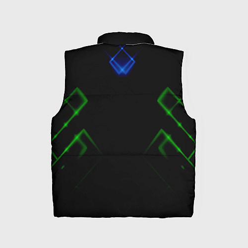 Детский жилет Зелёный неон абстракция / 3D-Светло-серый – фото 2