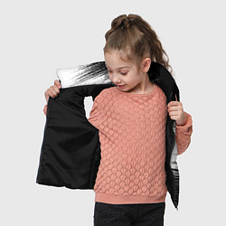 Детский жилет Белые помехи, цвет: 3D-черный — фото 2