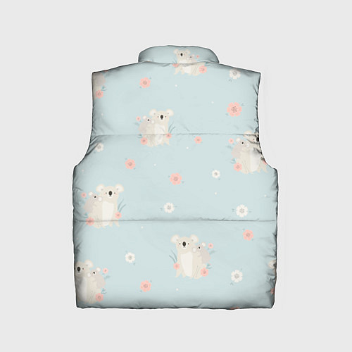 Детский жилет Коалы и цветы / 3D-Черный – фото 2