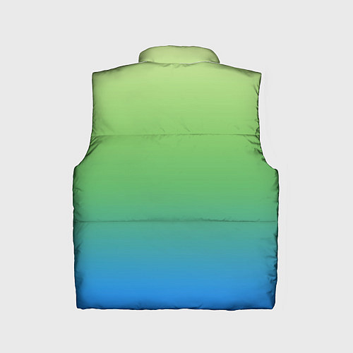 Детский жилет Градиент зелёно-голубой / 3D-Светло-серый – фото 2