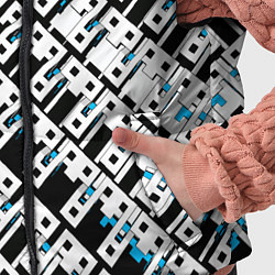 Детский жилет Абстрактный узор на чёрном фоне, цвет: 3D-светло-серый — фото 2