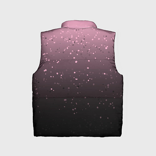 Детский жилет Градиент тёмный розовый брызги / 3D-Черный – фото 2