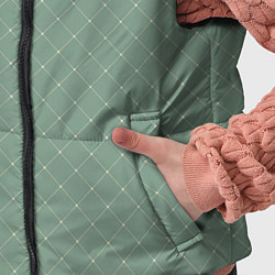 Детский жилет Паттерн сетка оливковый, цвет: 3D-черный — фото 2