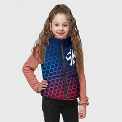 Детский жилет Portal неоновые соты, цвет: 3D-черный — фото 2