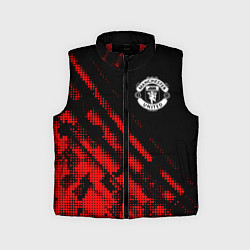 Детский жилет Manchester United sport grunge, цвет: 3D-красный