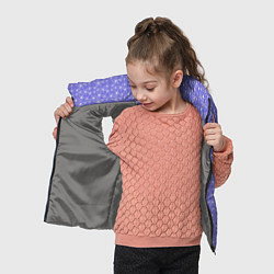 Детский жилет Сиреневый паттерн цветочный, цвет: 3D-светло-серый — фото 2