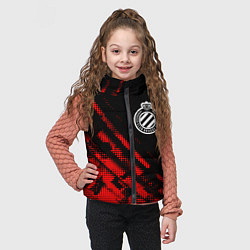 Детский жилет Club Brugge sport grunge, цвет: 3D-красный — фото 2