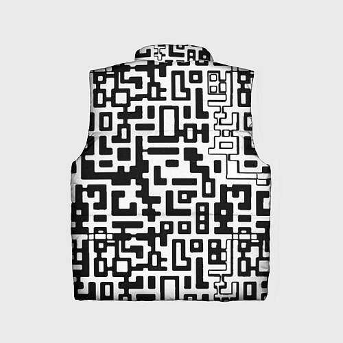 Детский жилет Чёрно-белая глитч инфекция / 3D-Черный – фото 2