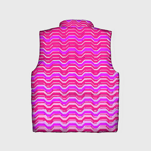 Детский жилет Розовые линии и белые полосы / 3D-Светло-серый – фото 2