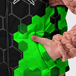 Детский жилет Citroen green sport hexagon, цвет: 3D-черный — фото 2