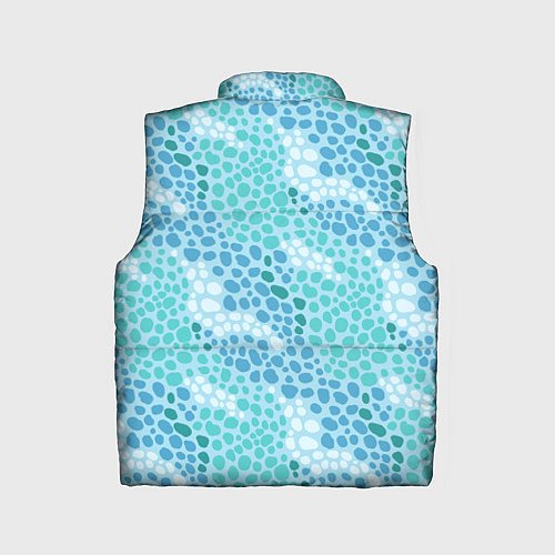 Детский жилет Океанские волны из синих и бирюзовых камней / 3D-Черный – фото 2