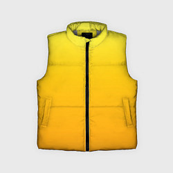 Детский жилет Градиент насыщенный жёлтый, цвет: 3D-светло-серый