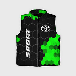 Детский жилет Toyota green sport hexagon, цвет: 3D-черный