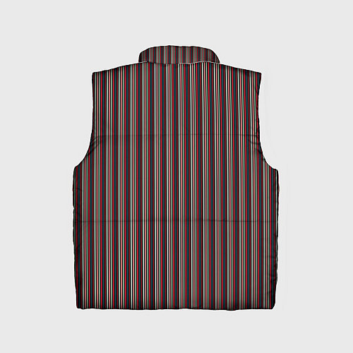 Детский жилет Чёрно-красный в тонкую полоску / 3D-Черный – фото 2