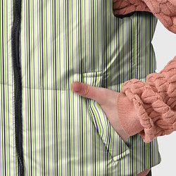 Детский жилет Светлый серо-зелёный полосатый, цвет: 3D-светло-серый — фото 2