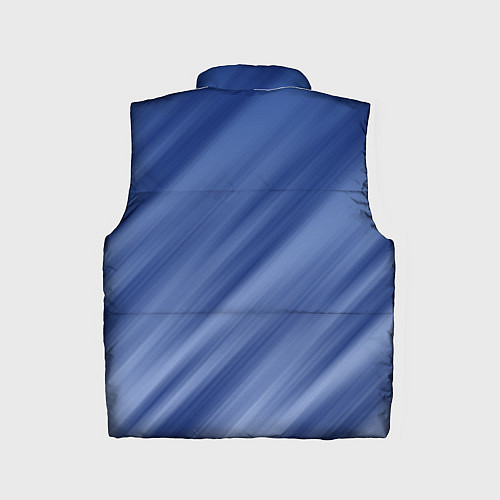 Детский жилет Белые полосы на синем фоне / 3D-Светло-серый – фото 2