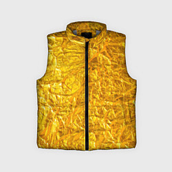 Детский жилет Текстура золотой мятой поверхности