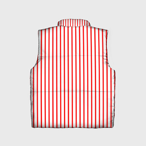 Детский жилет Белый в красную полоску / 3D-Красный – фото 2