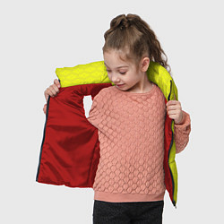 Детский жилет Паттерн овалов на желтом, цвет: 3D-красный — фото 2