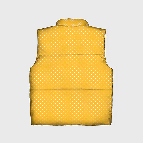 Детский жилет Жёлтый в белый маленький горошек / 3D-Черный – фото 2