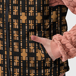 Детский жилет Коричневые кирпичики на чёрном фоне, цвет: 3D-черный — фото 2