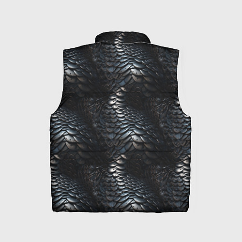 Детский жилет Блестящая металлическая броня / 3D-Черный – фото 2