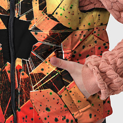 Детский жилет Кислотное разбитое стекло, цвет: 3D-красный — фото 2