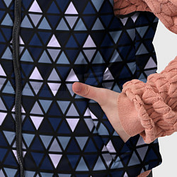 Детский жилет Чёрно-синий паттерн треугольники, цвет: 3D-черный — фото 2