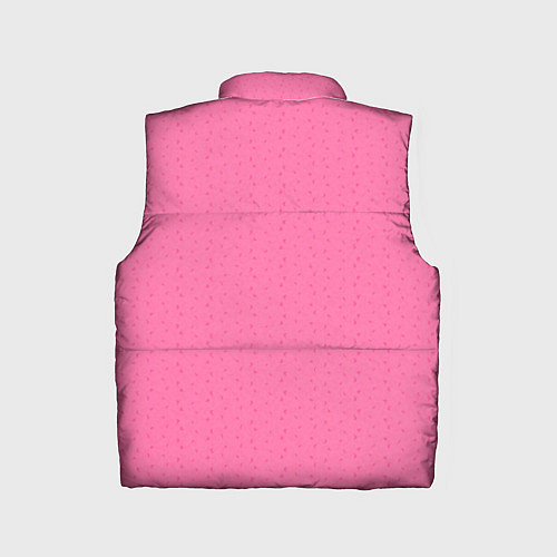 Детский жилет Яркий розовый однотонный в крапинку / 3D-Черный – фото 2