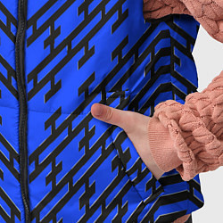 Детский жилет Чёрные полосы на синем фоне, цвет: 3D-черный — фото 2