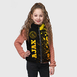 Детский жилет Ajax - gold gradient по-вертикали, цвет: 3D-черный — фото 2